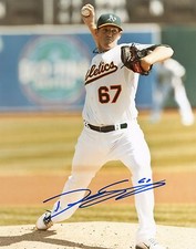 DAN STRAILY   #67  OAKLAND  A'S   SIGNED  AUTOGRAPHED   8X10  PHOTO