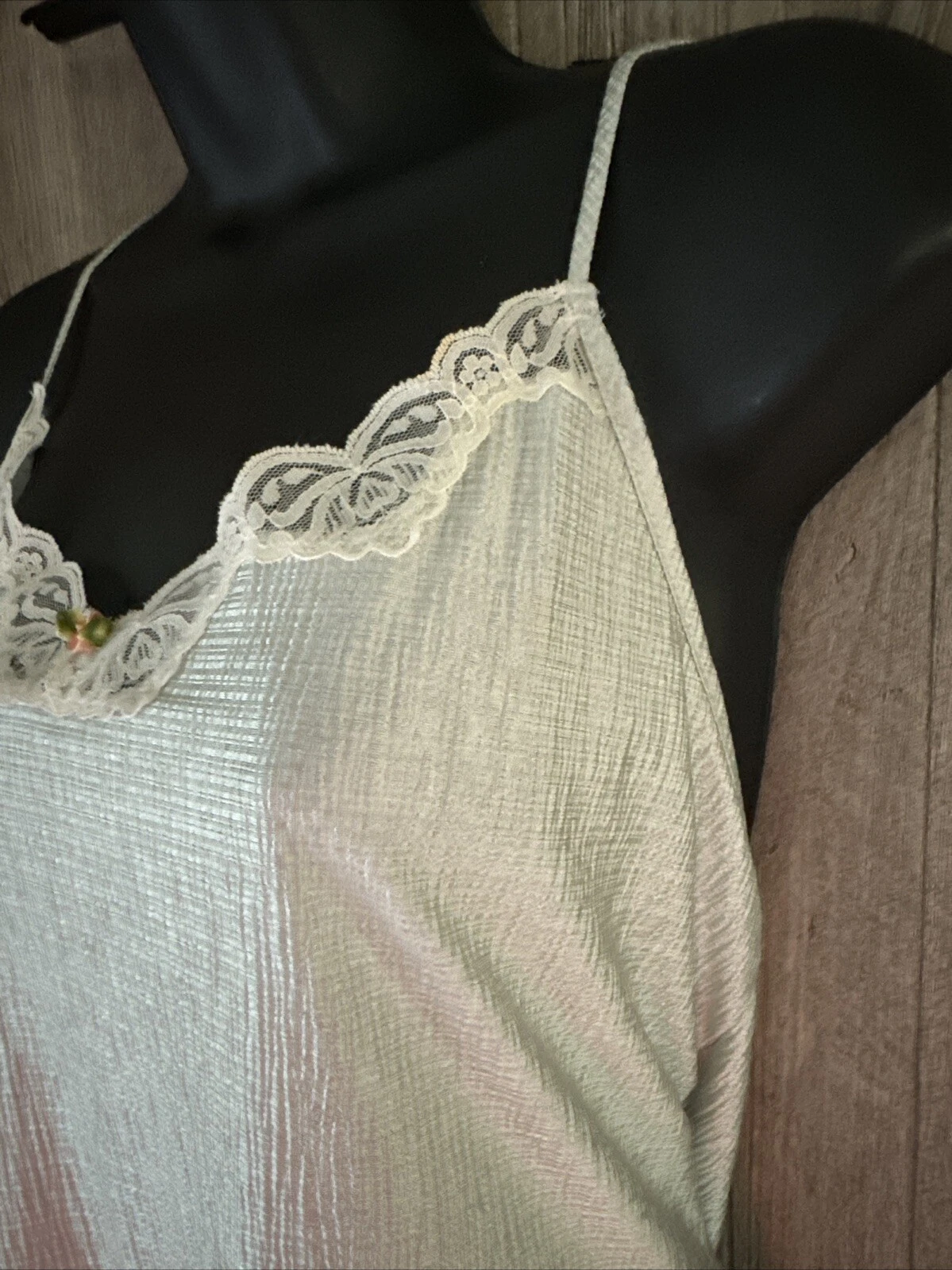 UNDERCOVER Camicia sotto copertura abbigliamento taglia M vintage cravatta da notte pizzo floreale slip taglia M USA come nuova Celedon