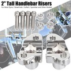 CNC 2" Handlebar Risers For Harley Heritage Softail Classic FLSTC Fat Boy FLSTF