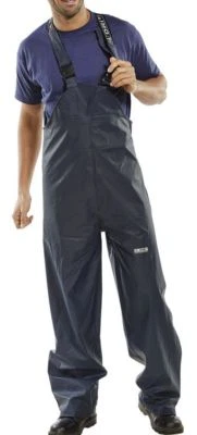 B DRI Brecon - Navy Blue Breathable High Quality Storm Proof PU coated bib & brace