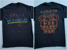 RADIOHEAD IN RAINBOWS TOUR 2008 BLACK T SHIRT, black tee