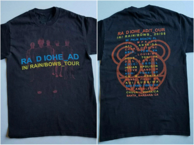 Radiohead 2008年来日ツアーT made in USA RADIOHEAD IN RAINBOWS TOUR 2008 BLACK T SHIRT, black tee | eBay