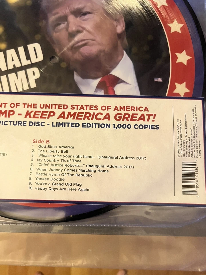 Donald Trump- Keep America Great Vinyl Lp LE pic disk Never Opened/ Played - Image 4 of 4