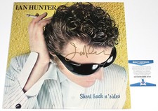 IAN HUNTER SIGNED SHORT BACK N' SIDES SOLO ALBUM VINYL RECORD LP BECKETT COA BAS