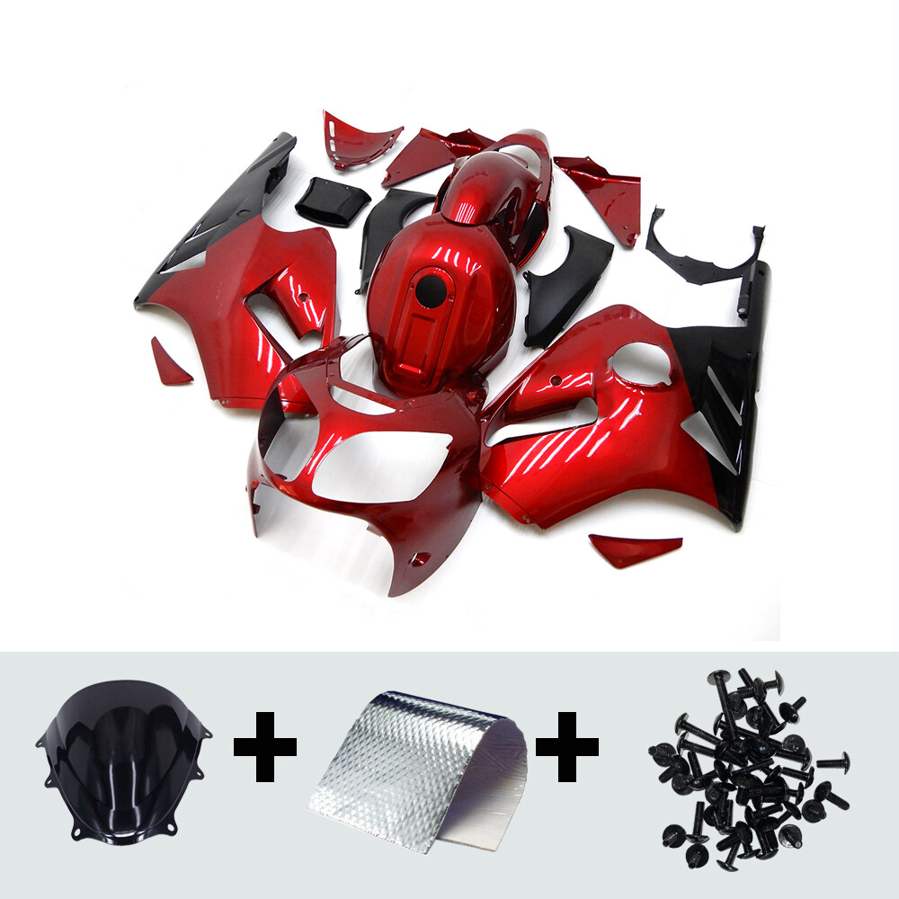 shinamon♡ Pearl Red Fairings Plastic Shell Kit for ZX1200A Ninja ZX12R 2000