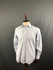 Lacoste Shirt Cotton Blue Men Size 38 Check
