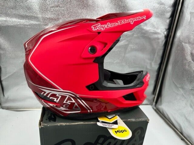Troy Lee Designs 140499013 D4 Composite Mips Helmet Shadow Glo Red 