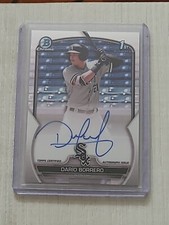 2023 Bowman Chrome Dario Borrero #CPA-DBO  - 1st Bowman Base Auto