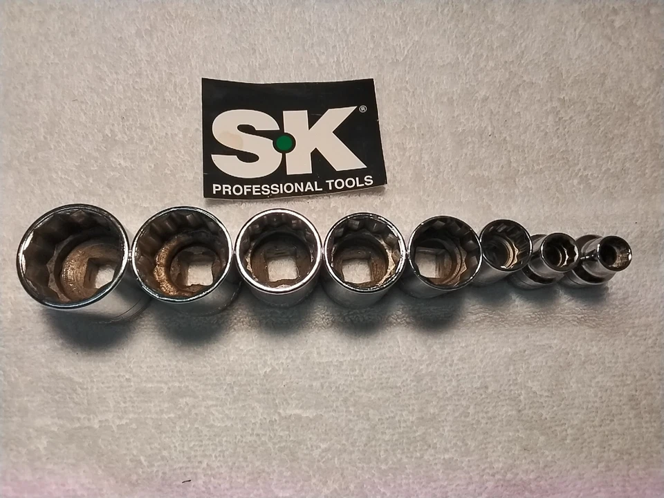 S-K  1/2" DRIVE  SOCKET SET MM 12PT 8PC  - Image 4 of 4