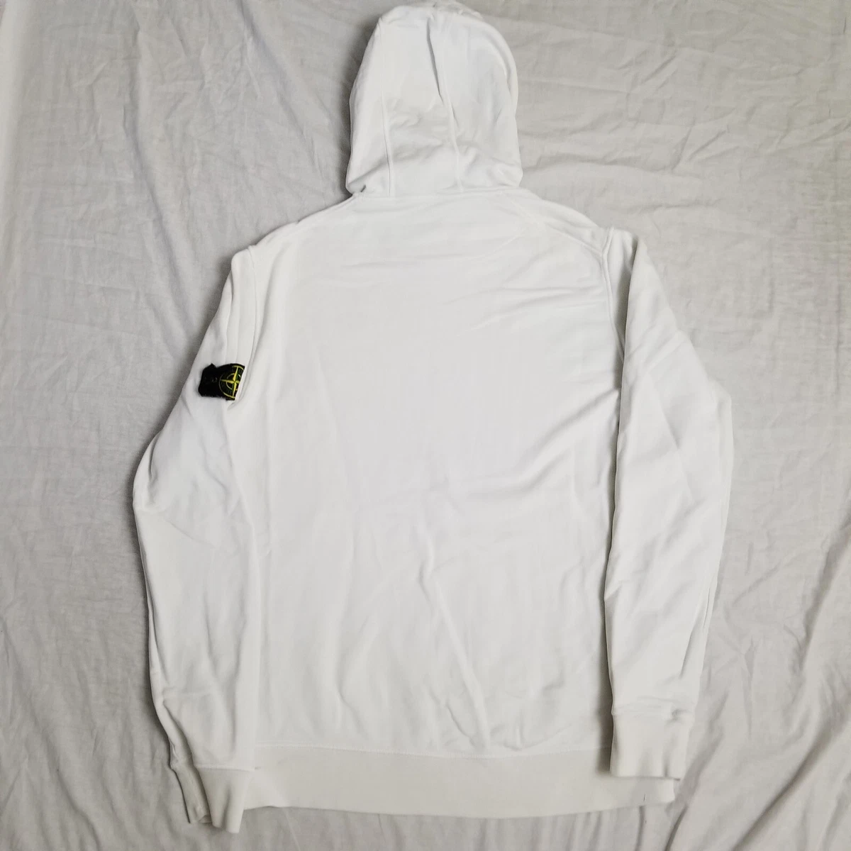 Stone Island Hoodie Pullover Jumper White Patch Logo Authentic