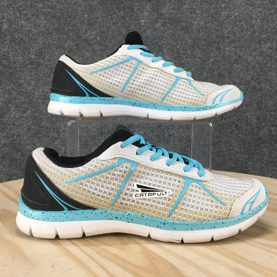 Catapult туфли женщин 8 пятен работает кроссовки белый шнурует вверх низкий верхний комфорт - Изображение 2 из 4