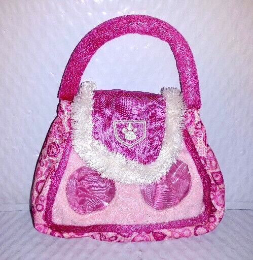Puppy In My Pocket Pink Care Bag Convertible Purse with 5 Flocked