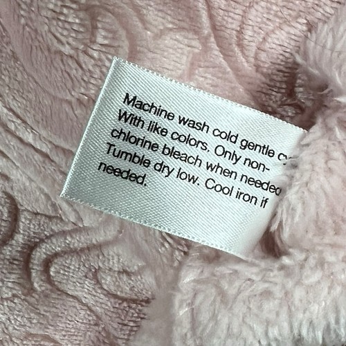 KAREN NEUBURGER XL Fluffy Full Zip Robe Pink Rose Texture Soft Pockets 47” - Picture 10 of 12