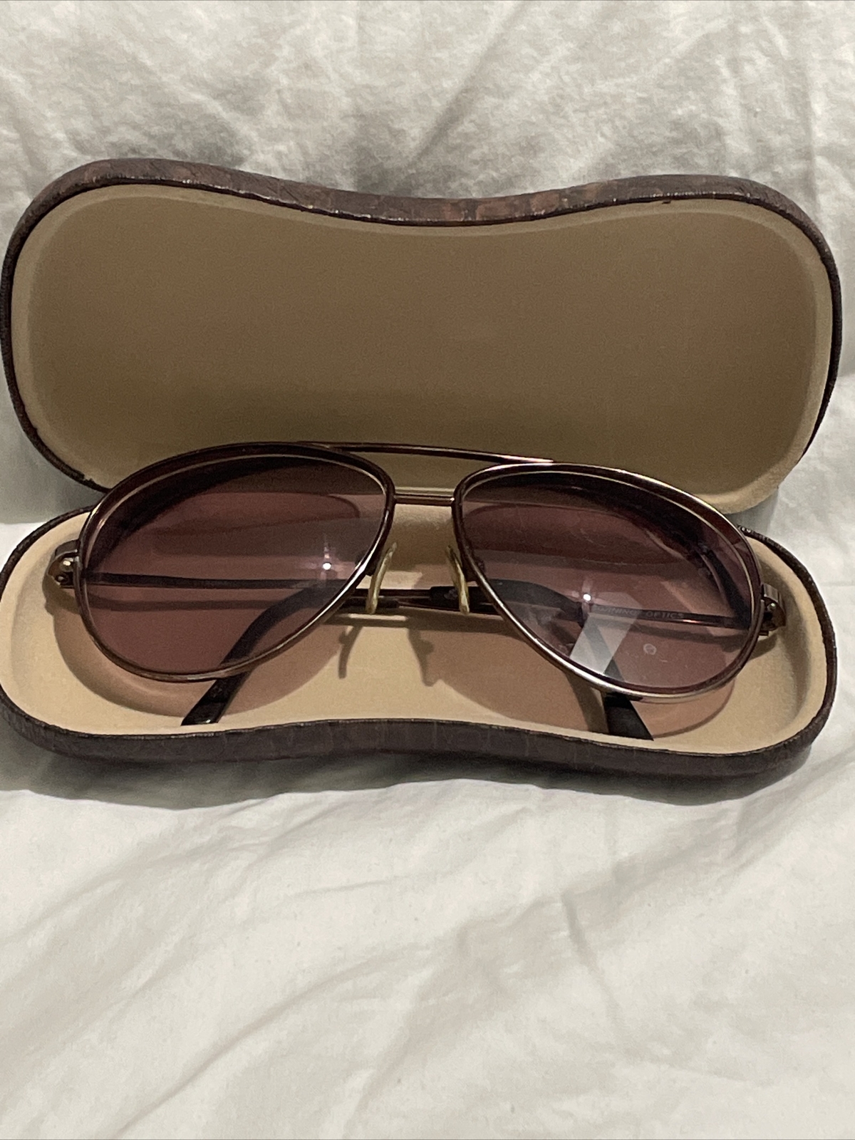 Original Vintage Corning Optics Frames Only Bronz… - image 11