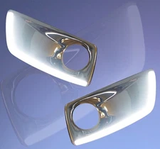 QSC Bumper Auxiliary Fog Light Chrome Bezel Pair w/ LED for Kenworth T660