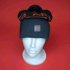 New Under Armour Mens Halftime Beanie Gray Pom Hat Cap