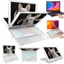 For iPad 10th/9th/8th/7th Gen Pro 11"/12.9" Air 4/5 Backlit Rotate Keyboard Case