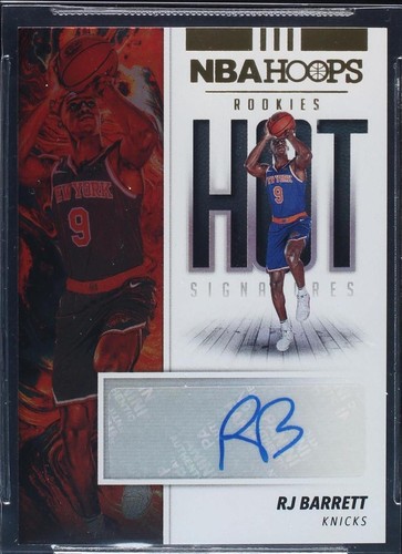 RJ Barrett Knicks Signed 2019-20 Panini Hoops Premium Stock #4 BAS