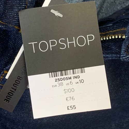 TOPSHOP BOUTIQUE Dark Wash High-Waisted Boyfriend Jeans SZ 6 - Picture 8 of 9