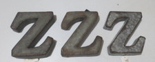 3 Galvanized Metal Letter Z 6" Rustic Country Industrial Farmhouse 3D You Tired