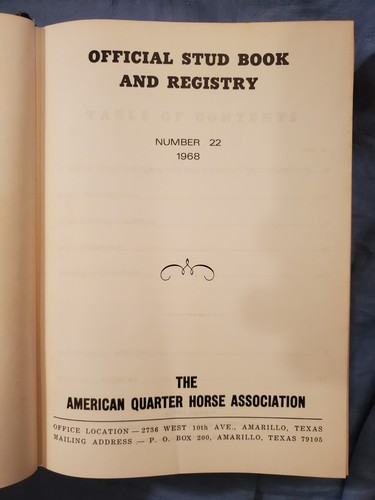 AQHA Official Stud Book & Registry Number 22 1968 Used Condition! - 第 5/11 張圖片