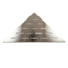 Duschablage Edelstahl gl&auml;nzend &ndash; ohne Bohren | Eck-Duschregal 256 x 256 x 360 mm