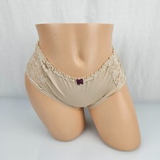 Ambrielle Nude Satin Lace Sides Bikini Hipster Panties Womens XL 8