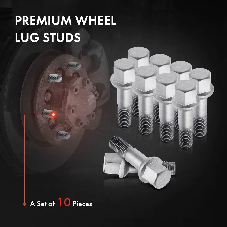 10 piezas de perno de rueda M12x 1,5 para Chrysler Crossfire Mercedes-Benz 300D 300E 300SD Foto 3 de 4