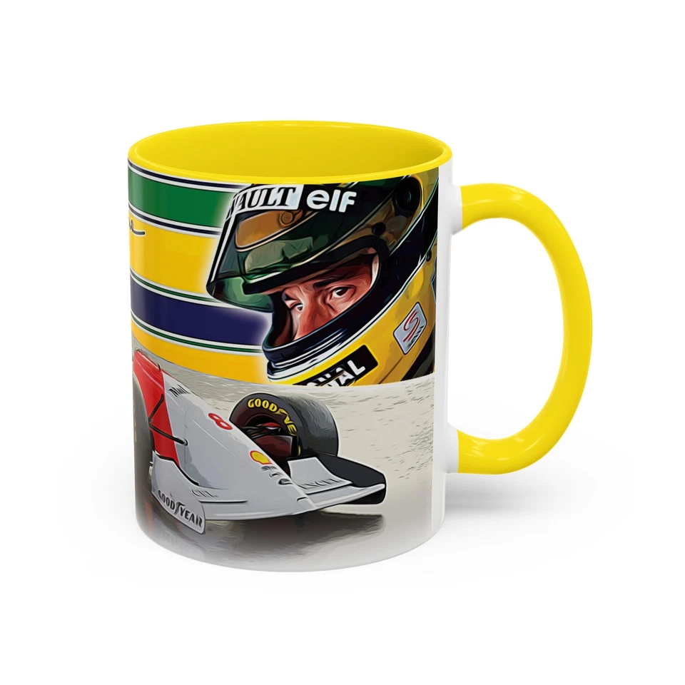 HOBBYCUPSANDMORE Ayrton Senna F1 Mug Vintage