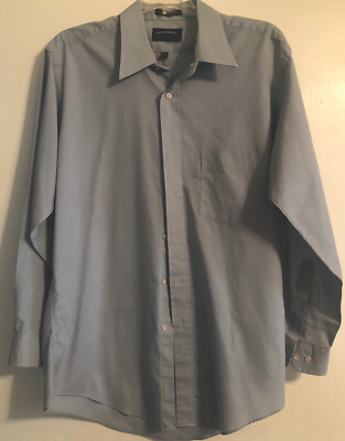 C.r. & Company No Fade  Light Blue Long Sleeve Button Up Shirt Size 16 (32/33)