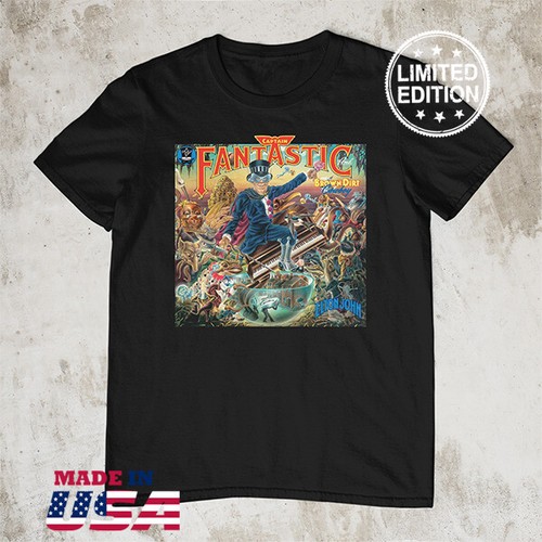 Elton John Captain Fantastic Brown Dirt Cowboy T-Shirt Black S-5XL