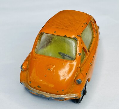 Vtg Corgi Toys Heinkel Made in England DieCast bubble Car Orange