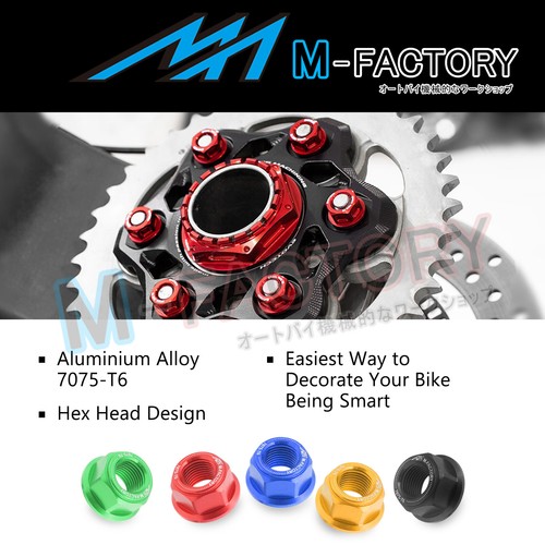 M8 Rear Hex Sprocket Nuts For Suzuki DRZ 400 SM 05-15 - Foto 7 di 13
