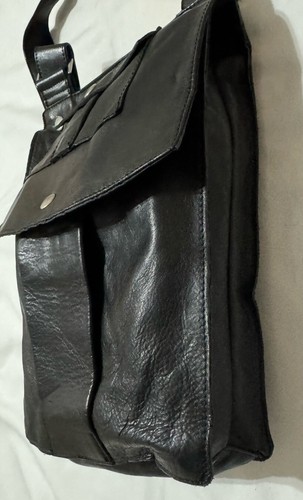 Vintage Karl Lagerfeld x H&M Umhängetasche schwarz Leder Messenger silberne Hardware - Bild 13 von 18