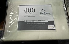 North Home Cotton Duvet Set King Size Beige 400 Thread Count 3 Piece
