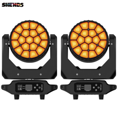 2Pcs New LED 19x20W Beam Wash RGBW Moving Head Light Stage Effect Disco Party