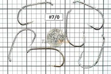 100x #7/0 Baitholder Fishing Hooks Offset Strong Chemically Sharpened Jig USA!