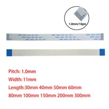 10Pin 1mm Pitch FFC FPC Flexible Flat Cable AWM VW-1 20624 80C 60V A B Type