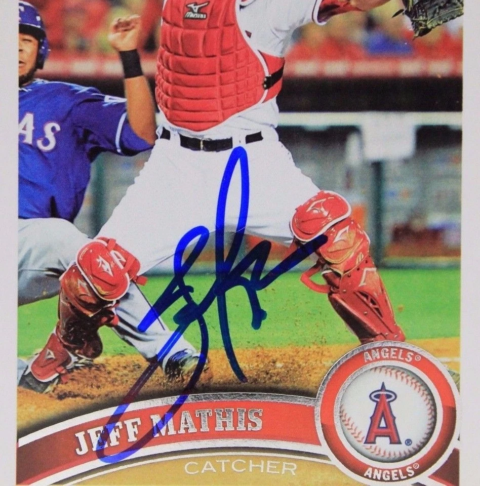 Anaheim Angels Jeff Mathis Signed 2011 Topps Autograph Card #474 TOUGH 106 - Image 3 of 3