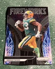2021 Panini Prizm Football #F-4 Aaron Jones Fireworks Insert Green Bay Packers