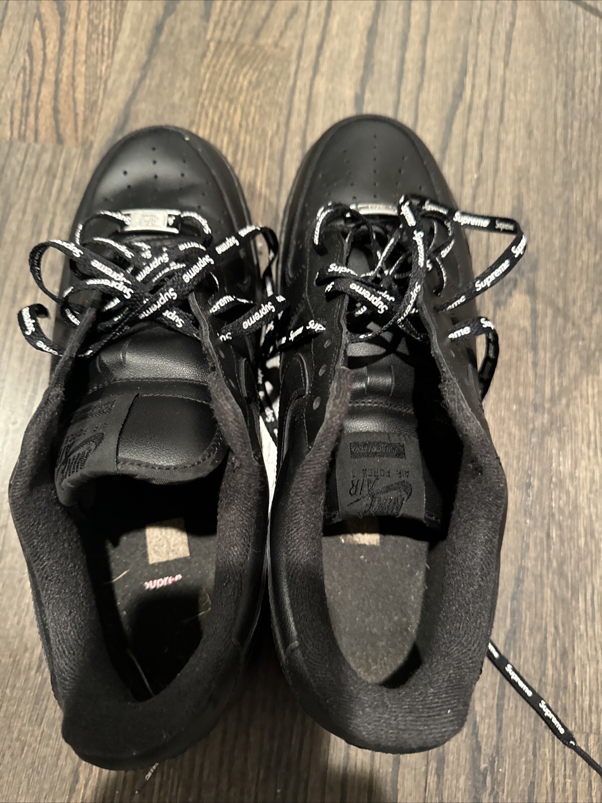 Used Nike Air Force 1 Low SP Supreme Black CU9225-001 Size 11 SHIPS FAST