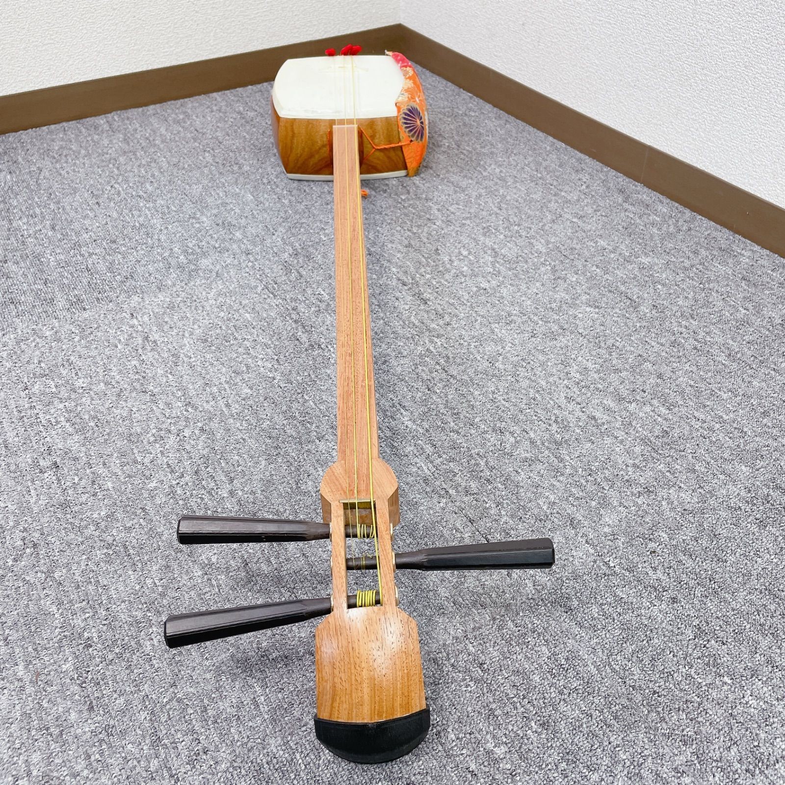 Hosozao Shamisen Japanese Traditional Musical Instrument with Case Set