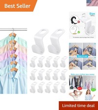 100 PCS Space-Saving Hanger Hooks - Durable Clips for Neat Wardrobe Organization