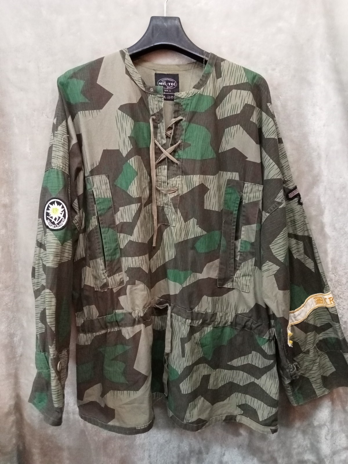 MIL-TEC WWII GERMAN HEER ARMY SPLINTER CAMO REVERSIBLE FIELD SMOCK#11