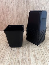 Square Nursery Seedling Pot High Quality Plastic 3.5" Dia x 4.5" H - Lot of 10