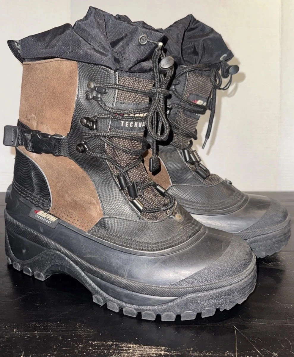 Baffin Technology Insulated Boots Mens 12 Snow Winter Canada Made Lace Up Brown