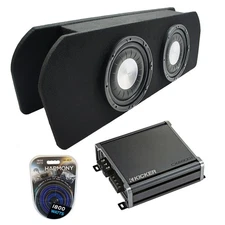 2015-2023 Ford Mustang Coupe Harmony HA-F124 Dual 12" Custom Sub Box CXA8001 Amp