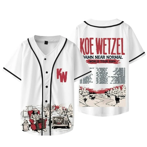 Koe Wetzel White Baseball Jersey for Men