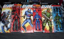 COBRA COMMANDER  COBRA EEL  Sargent  Stalker- GI Joe Classified Retro Carded