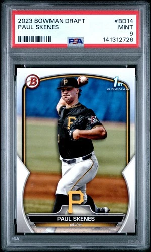 141312726 Paul Skenes 2023 Bowman Draft #BD-14 1st RC PSA 9